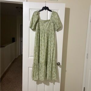 Blu Pepper Sage Floral Maxi Dress